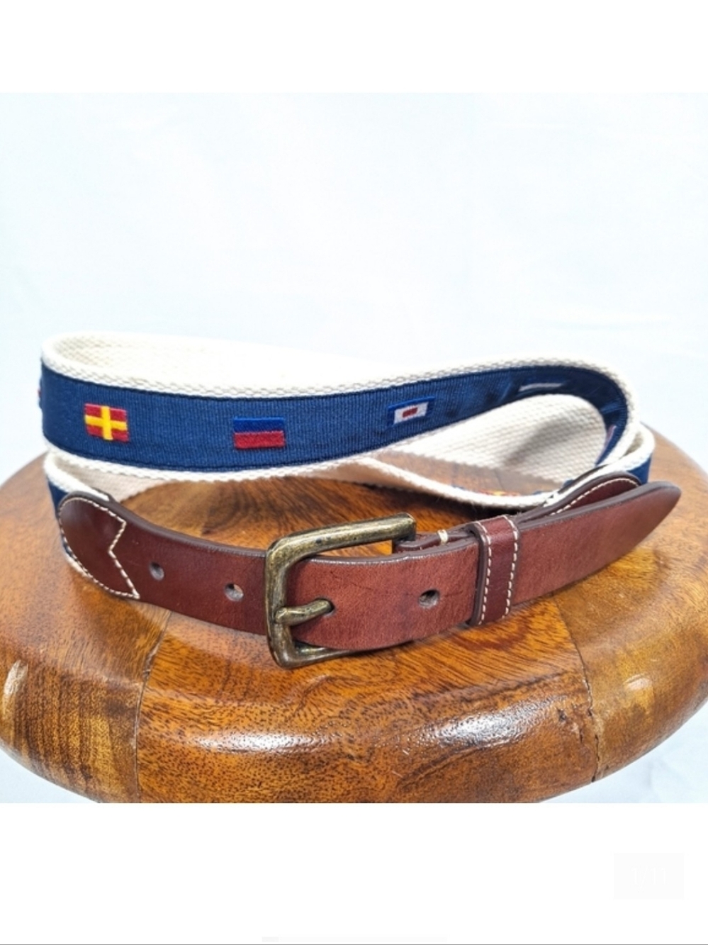 J. Crew Blue Nautical Code Ribbon And Woven Belt